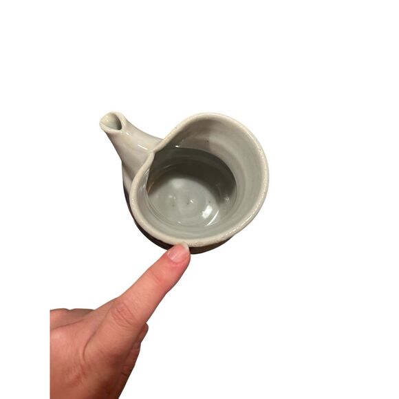 3 Studio Art Pottery Handmade Pinch Artist Signed Creamer Ceramic 3" x 3" Rustic - Picture 9 of 11